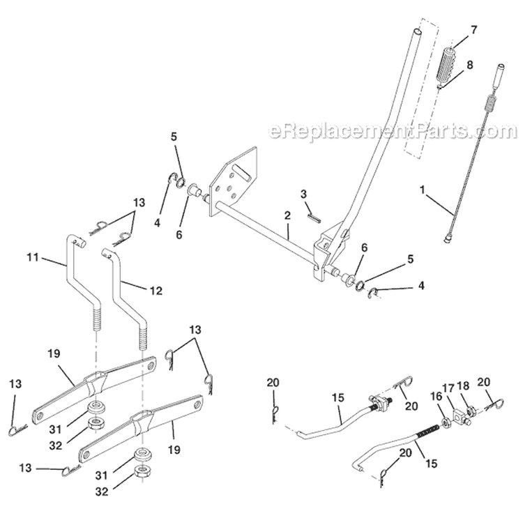 Page I Diagram and Parts List for WE1538C  Weed Eater Lawn Tractor